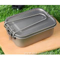 Outdoor Pure Titanium Portable Full Sandblasted Lunch box